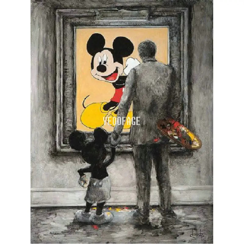 

Full square diamond embroidery Mickey mouse 5d mosaic cross stitch picture of rhinestones Needlework diamond painting