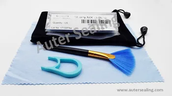 

125pcs Keyboard Cherry MX o rings 40A cap puller Cleaning Brush , Cloth and Accessory Bag