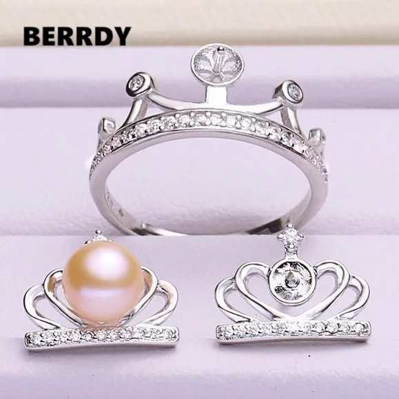 

Fashion Pearl/Agate Jewelry Set Settings Findings Crown Mountings Women Accessories Female Lady Girls' Jewwelry