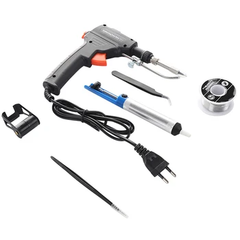 

220V 60W EU Automatic Send Tin Gun Electric Soldering Iron Rework Station Desoldering Pump Welding Tool