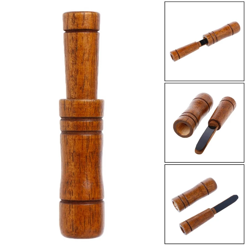 Outdoor Hunting Sound Whistle Wooden Hunting Hunter Brown Oak Wood Blowing Duck Caller Waterin