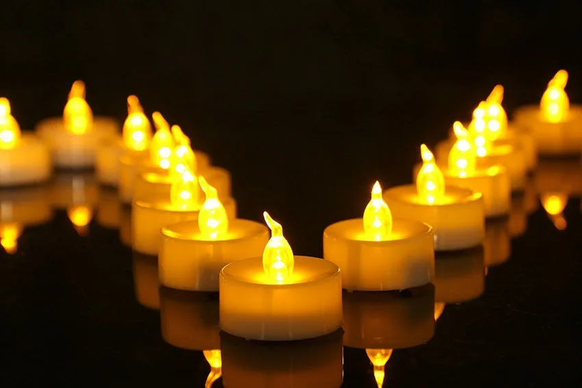 Velas a Pilhas Decoração de Casa Luz de Páscoa Flameless Luz Tealights Falso Vela Iluminação 24 Pçs Led Chá 10 High Quality Luzes e Iluminação