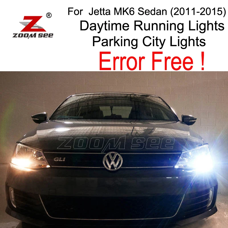 4pcs LED lamp Daytime Running Lights + Parking city bulb kit for VW