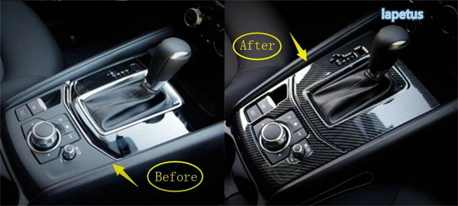 Lapetus киоски коробка переключения передач рамка панели украшения Рамка Накладка для Mazda CX-5 CX5 углеродное волокно ABS