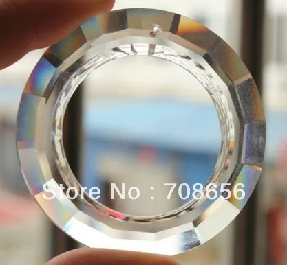 

12PCS 50MM BIG O RING ROUND CRYSTAL PRISM SUNCATCHER CHANDELER CRYTAL FREE SHIPPING