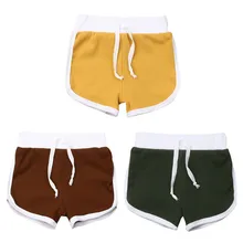 Новорожденных Для маленьких мальчиков детские трикотажные Повседневное брюки Летняя Пляжная одежда От 1 до 4 лет