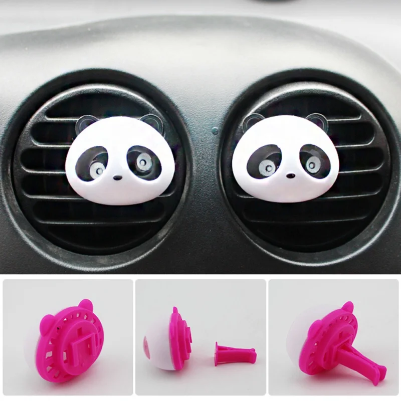 Автомобильный выход духи кондиционер вентиляторный освежитель воздуха милые глаза панды прыгают 6 цветов авто украшение интерьера автомобиля Стайлинг