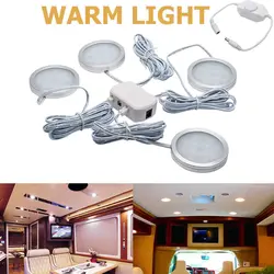 4x12 V внутренний светодиодный точечный свет теплый свет вкл/выкл переключатель для Camper Van фургон-дом на колесах потолочный светильник 3500 K