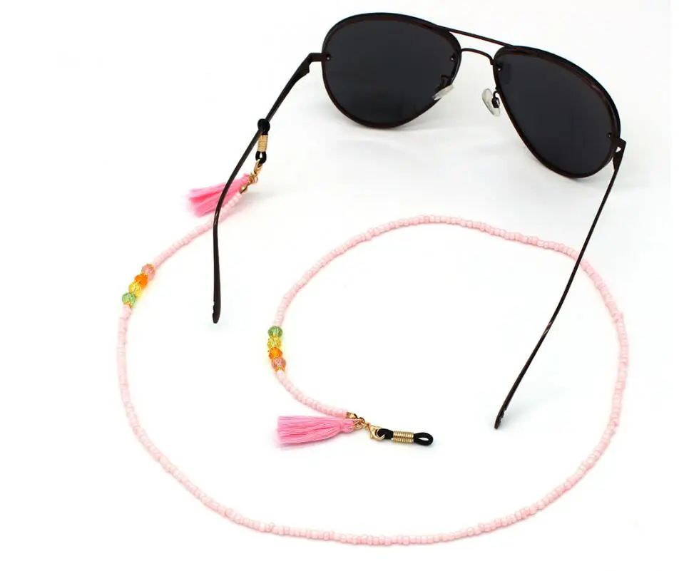 Fashion Reading Glasses Chain for Women Metal Sunglasses Cords Beaded Eyeglass Lanyard Hold Straps Eyewear Retainer