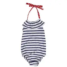 Лидер продаж, детские купальники в полоску для девочек, бикини, цельные костюмы, купальник, купальный костюм, костюм 2-7Y