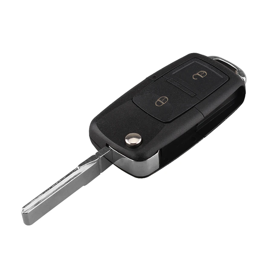 

RIN 2pcs/lot 2 Buttons Flip Remote Car Key Case FOB Shell For Vw VOLKSWAGEN MK4 Seat Altea Alhambra Ibiza Folding Car Key Cover