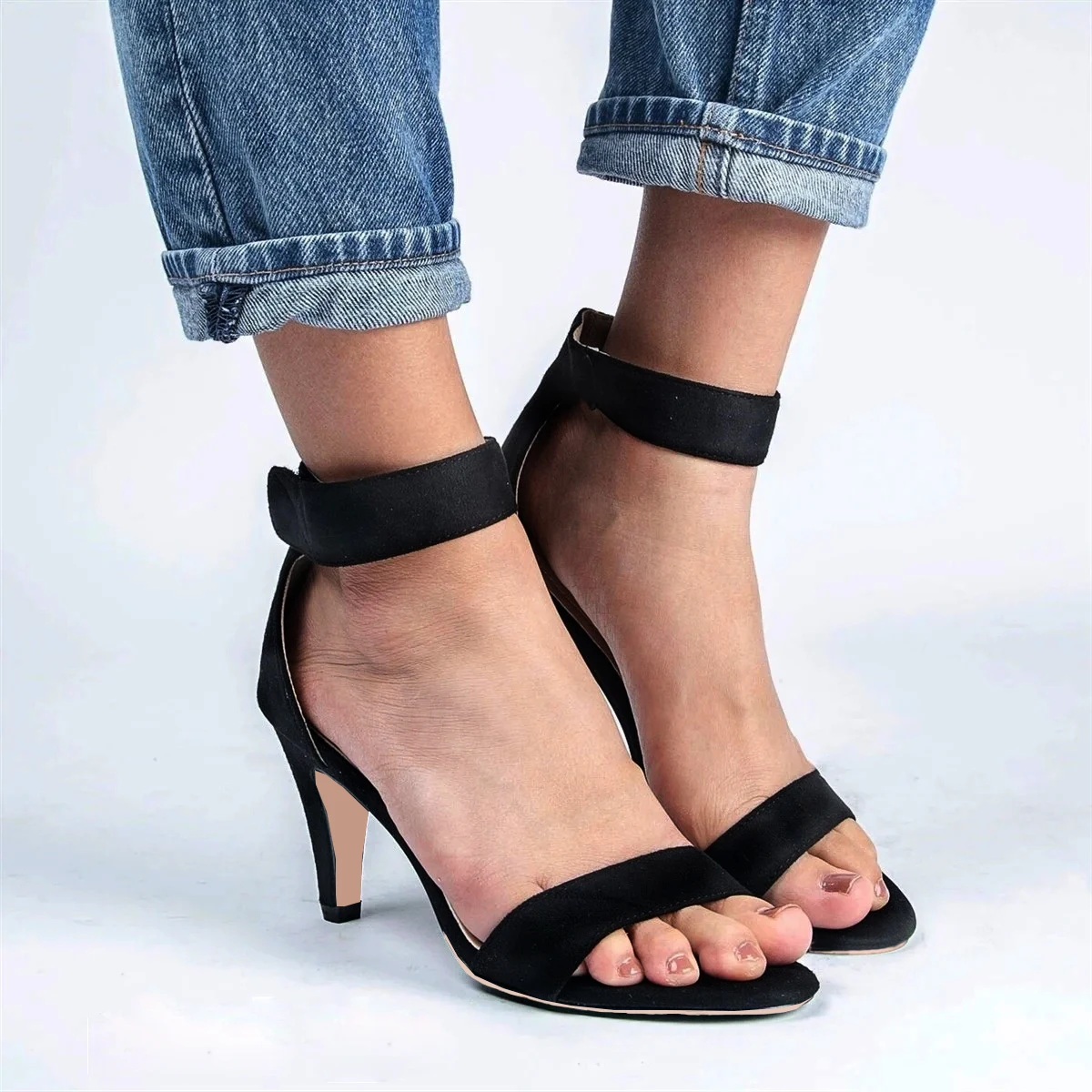 

2019 Ankle Strap High Heels Women Sandals Summer Shoes Women Open Toe Chunky High Heels Party Dress Sandals Sandalias Mujer P25