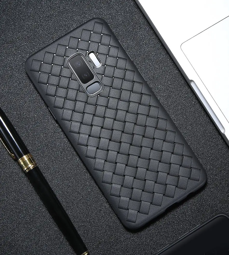 

UBERAY Phone Case for Samsung S9 S10 S9 Plus Luxury Woven Soft Silicone Cover Cases for Samsung Galaxy S10 S10 Lite Note 9 Capa