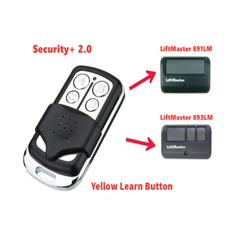FOR 891LM LiftMaster 4 Button Garage Door Remote Security+ 2.0 MyQ