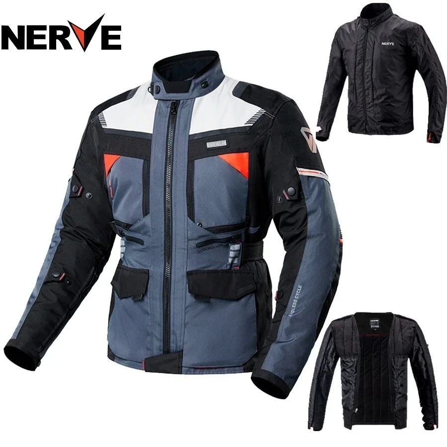1 шт., мужской водонепроницаемый теплый светоотражающий, для мотокросса, ATV, гоночная защитная одежда, любую погоду, мотоциклетная куртка - Цвет: orange