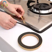 2 м/рулон Водонепроницаемая Резиновая лента Односторонний клей для кухонной плиты уплотнительная, для окон и дверей полоса черный LYQ