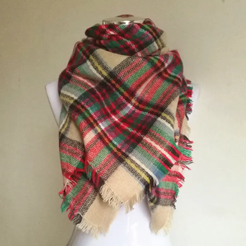 New Za Winter Children's Cashmere tartan plaid Scarf Kids scarves Boys Girls Designer Acrylic warm Bufandas blanket Shawls