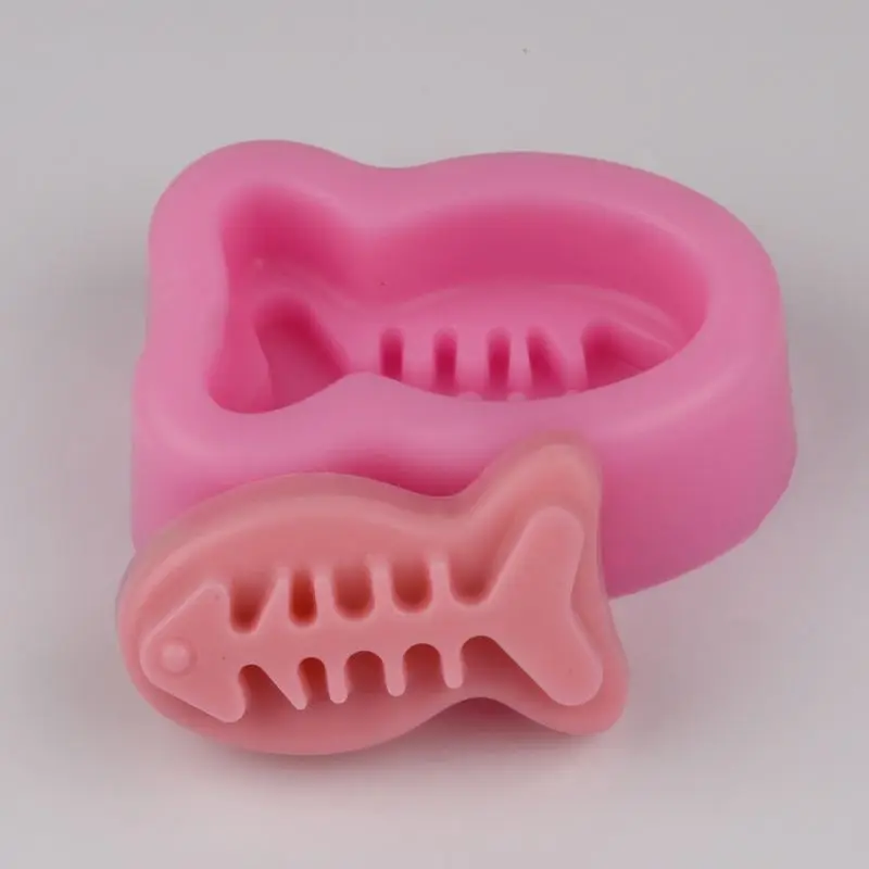 DIY tool for baking mould chocolate candy cake mould fish bone soap shape hand made soap making silicone mold