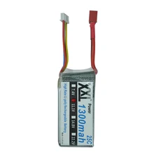 XXL RC battery 1300mah 11.1V 3S 25C MAX 50C for QAV 250 KT Plate fixed-wing Helicopter Airplane