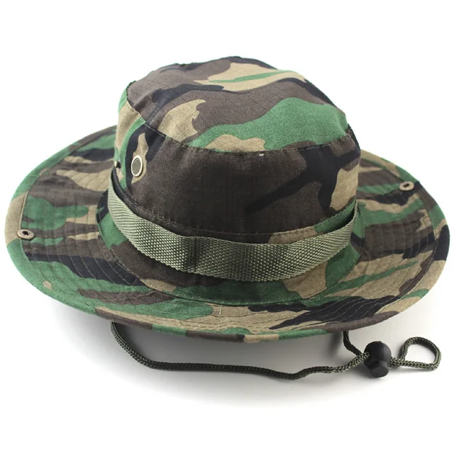19 Colors 2015 Hot Sale Summer Men Military Camo Bucket Hat with