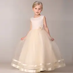 2019 платье с глубоким вырезом и цветочным узором для девочек на свадьбу, дешевые серьги цвета шампань, платье для причастия девушки на заказ
