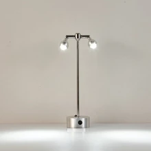 Светодиодный точечный светильник с бесплатной подзарядкой, 2 Вт, 6 Вт, 2 головки, поворотная аварийная Светодиодная лампа для шкафа, перезаряжаемый дисплей, вертикальная сварочная лампа