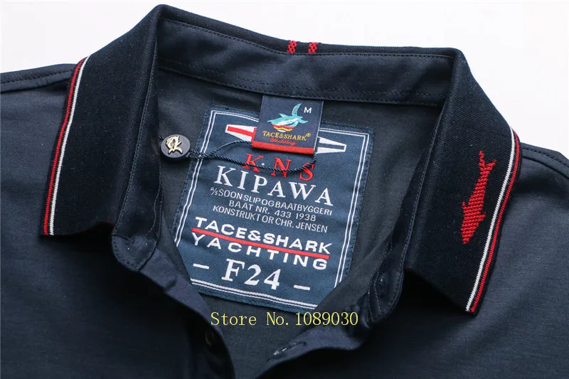 Известный бренд Tace& Shark Polo рубашка мужская Королевская Классическая Повседневная и деловая поло мужская хлопковая вышивка Camisa Polo мужская