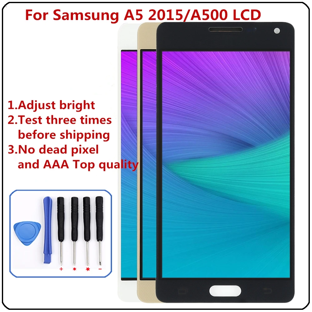 

For SAMSUNG Galaxy A5 2015 LCD A500 A500F A500M A500Y a500fu Display Touch Screen with Digitizer lcd A5 2015 display A500F LCD