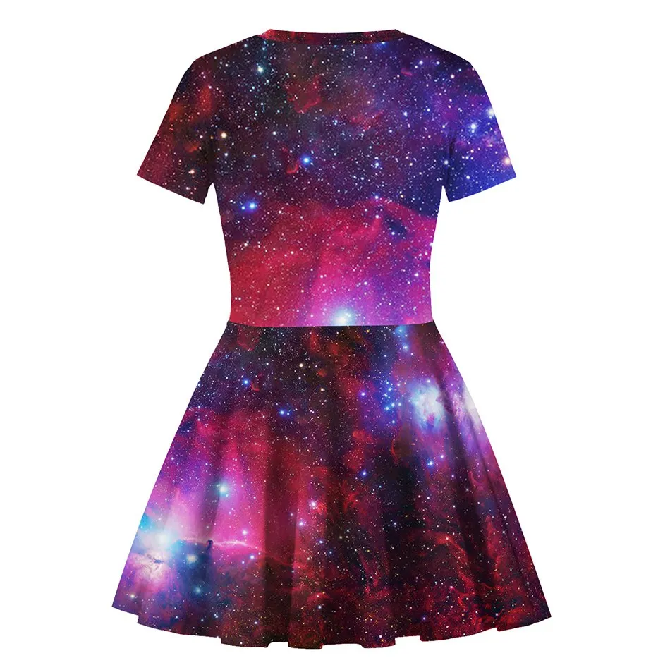 Girls T Short Sleeve Printed Swing Dress (6)