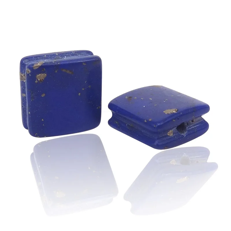 Натуральный камень квадратный лабрадорит, Кабошон бусины для модного браслета DIY ювелирных изделий полудрагоценный камень аксессуары 10 шт - Цвет: as image