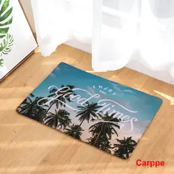Фланелевый коврик для передней двери с буквенным пейзажем коврик в гостиную водонепроницаемый кухонный ковер коврик для ванной комнаты
