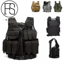 Тактический жилет военная техника Многофункциональный страйкбол охотничий жилет облегченная модульная система переноски снаряжения Броня армейский Пейнтбол защитный CS шлейка для собаки