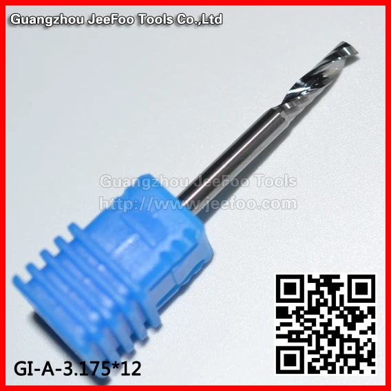 

3.175*12 Acrylic Tools Single Flute Sprial Bit /computer carving knife / cnc engraving tools A series