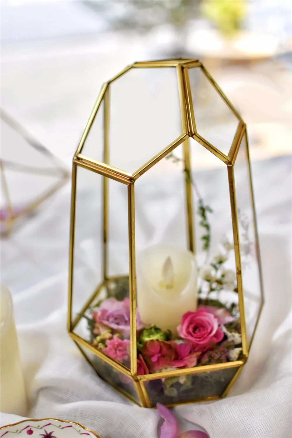 

25cm Irregular Glass Geometric Terrarium Container Vase Air Plants Succulent Flower Planter Pot for Wedding House Tabletop Decor