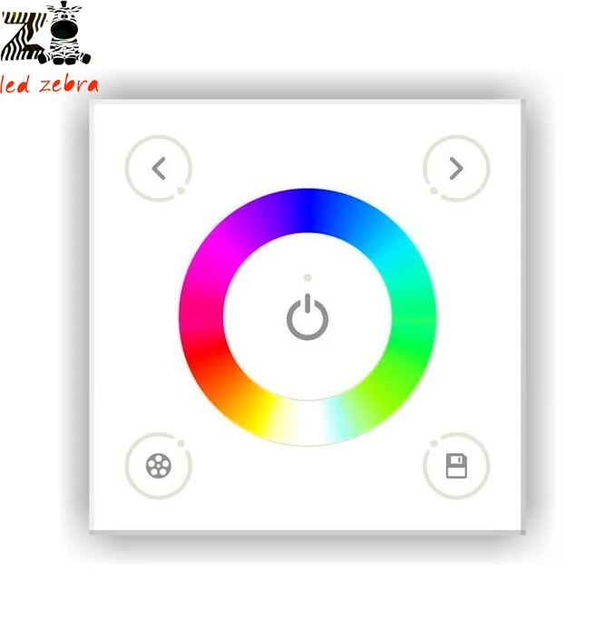 

DX3 rgb touch panel led controller,smarthome wall mount 2.4g full color led controller for rgb led strip AC 110-240v