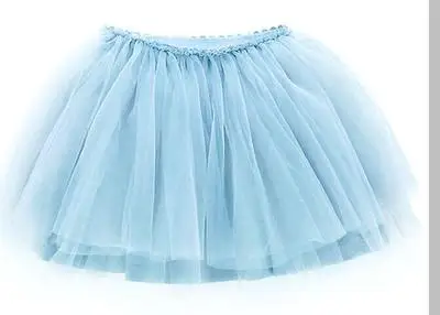 Юбки для девочек г. Детская плиссированная юбка-пачка многослойная сетчатая юбка для девочек бальная юбка принцессы с эластичной резинкой на талии BC252 - Цвет: blue