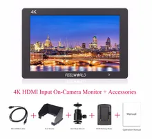 Feelworld T7 4K HDMI Input On-Camera Monitor Full HD 1920×1200 1080P 7″IPS Aluminum Metal Frame Video Monitor for Camera/Video