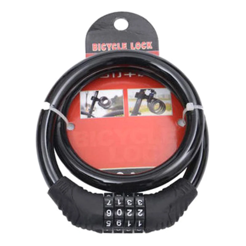 Cute Color Cycling Security 4 Digit Combination Bike Bicycle Cable Chain Lock BE