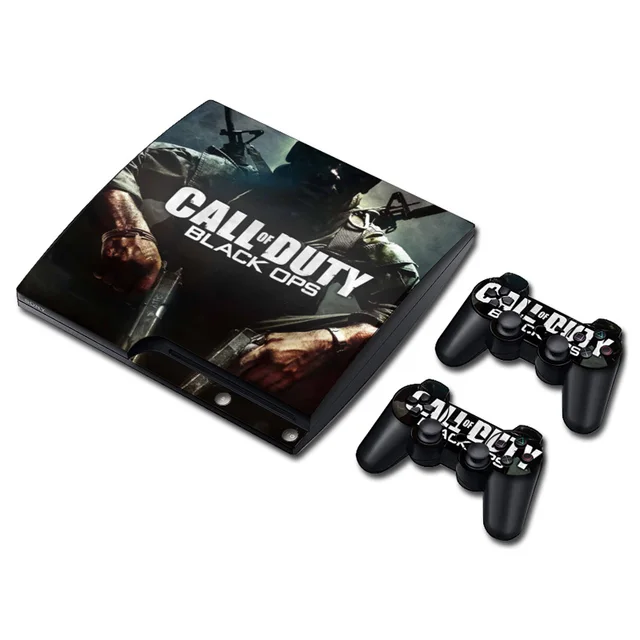 Cheap Call of Duty Black OPS Vinyl Skin Sticker For Sony PlayStation 3 Slim Console and Controller Skin