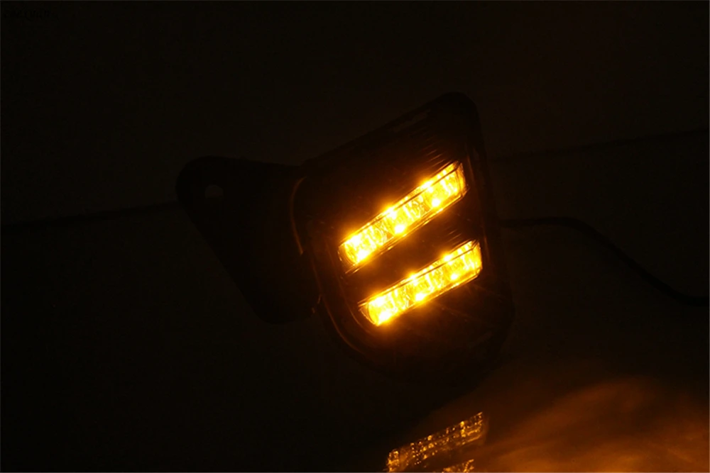 CSCSNL 1 комплект светодиодные дневные ходовые огни DRL противотуманная фара с желтым поворотным сигналом Функция для Toyota Hiace 2013