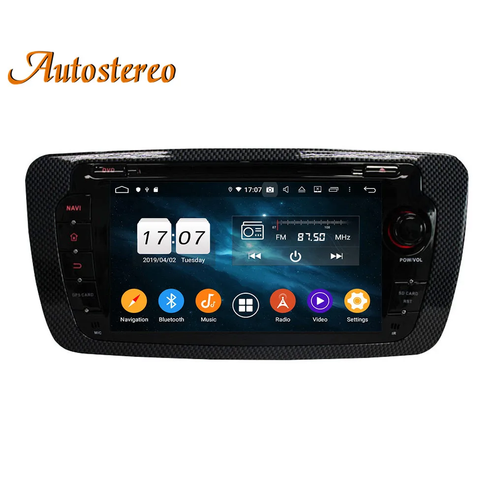 Cheap DSP Android 9 Car DVD player car GPS Navigation For SEAT IBIZA 2009-2013 color flower stereo multimedia headunit auto carpad IPS 5