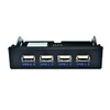 BTBcoin de 4 puertos USB 2,0 Hub USB 2,0 adaptador PC Panel frontal expansión soporte con 10Pin Cable de escritorio 3,5 pulgadas FDD disquete Bay ► Foto 3/6