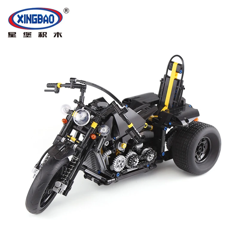 

XINGBAO 03020 Genuine 853Pcs Car Series The Heavy Motorcycle Set Building Blocks Bricks Educational Toys Compatible LegoINGlys