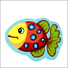 Дом дверь коврики милый мультфильм рыбы коврик Спальня коврик 80x60 см классические замшевые животного Ванная комната ковер дети детский подарок