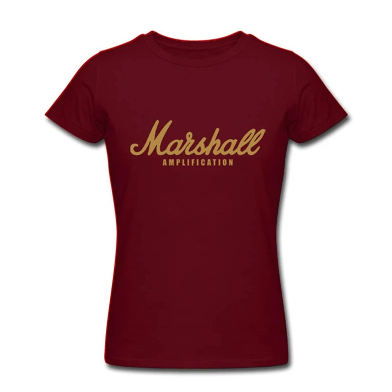 2018 Marshall T Shirt Gold Print Camisetas Amps