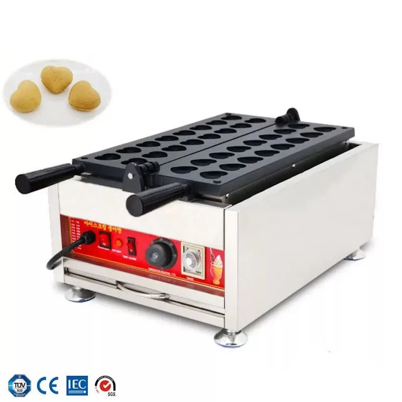 

Commercial heart-shaped waffle maker machine Flip double-sided heating electric cake maker waffles Snack equipment