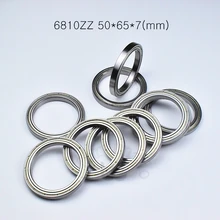 6810ZZ 50*65*7(mm) 1piece bearing ABEC-5 Metal sealed bearing Thin wall bearing 6810 6810ZZ chrome steel free shipping bearing