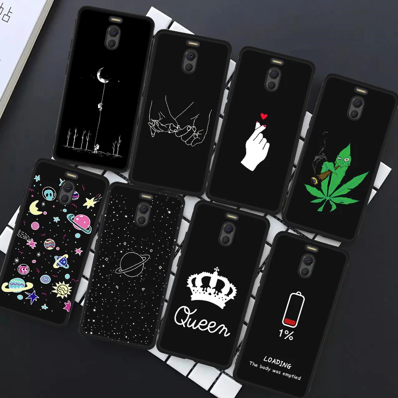 Матовый чехол накладка для Meizu 16th 16X M5 M6 Note M5C M5S с холодным космическим сердцем 16