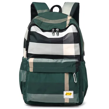 

2019 Canvas Fashion School Backpack Lattice School Bags For Teenage Girls Korea Large Capacity Casual Backpacks Mochilas escolar