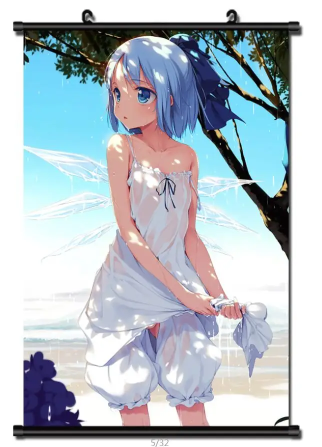 Японское аниме TouHou проект воплощение алого дьявола сексуальная девушка Cirno